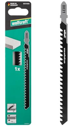 wolfcraft 1 Sticksågblad - HM-tandat blad med T-skaft – speciellt för lättbetong - Snittdjup 75mm - 8031000
