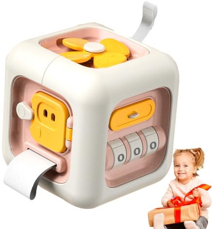 Busy Cube Toy,Educational Fine Motor Skills Travel Game,Busy Activity Cube Toys - for Children Boys Girls Holiday Festive