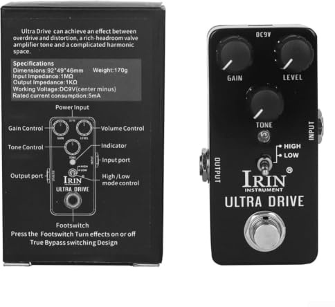 Pedal de procesador de efectos de guitarra que combina distorsión Wah Overdrive Delay Reverb y compresor en una unidad compacta (negro)