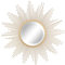 Stonebriar Round Decorative Antique Gold 23 Metal Starburst Hanging Mirror for Wall