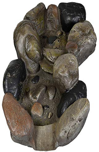 Köhko Wasserkaskaden Bachlauf gebildet aus Stein Länge 75 cm Quellschale erweiterbar Bachlaufelement 14004Q