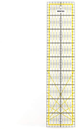 WINTEX Patchwork Lineal - Schneidelineal 10x45cm, Schneiderlineal Nähen Zubehör, Quiltlineale, Patchworklineal, Nählineal, Stofflineal, Lineal Nähen, Quilting Ruler sewing accessories