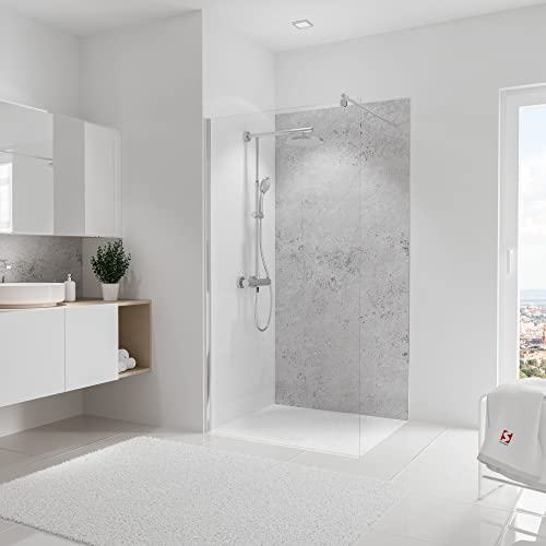 Schulte DecoDesign Set für Ecke, 2x Wandverkleidung, Motiv: Softtouch Stein Grau-hell, Größe: 210 x 100 cm, Fliesenersatz, D1901021-2-F 802