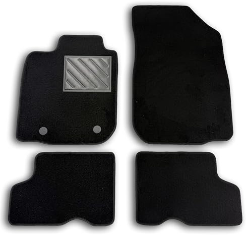 Alfombrillas para Dacia Sandero -Stepway 2 de 2012 a 2019 Alfombrillas a Medida, Antideslizantes, talonera de Goma Reforzada, Botones de fijación