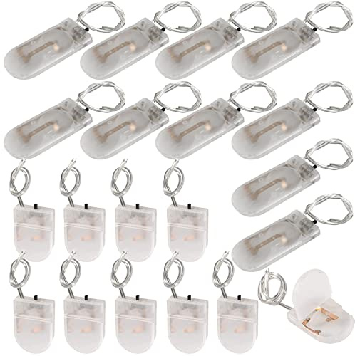 GTIWUNG 20 st CR2032 batterihållare, 1 x 3 V/2 x 3 V CR2032 batterihållare knappbatteri med kabelbrytare, batterihållare, knappknapp, transparent