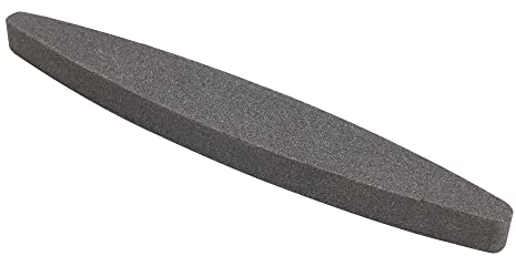 IHIGOGOFA Piedra de Afilar Grano 180, Piedra Afilar Ovalada 23 cm, Afilador de Cuchillos para herramientas de jardín Cuchillos de cocina Cinceles Hachas (Negro)