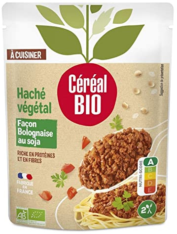 CEREAL BIO - CÉRÉAL BIO HACHÉ VÉGÉTAL BOLOGNAISE SOJA 250G - LOT DE 4