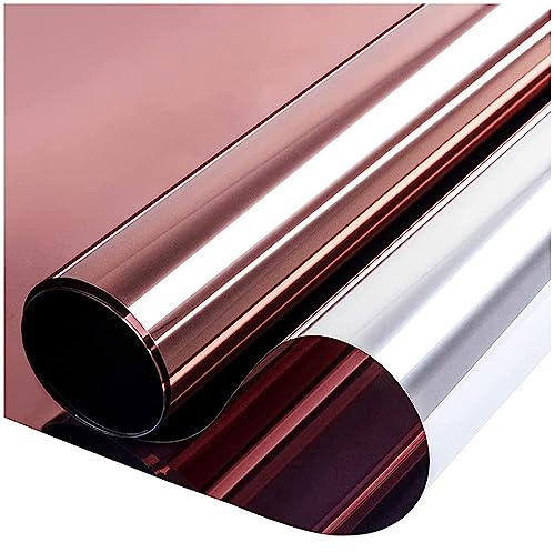 Película Para Ventana, Lámina Espejo Para Ventanas, Película Autoadhesiva Protección Solar, Película Reflectante, Vinilo De Privacidad Para Ventanas, Interior Exterior,WxH-75x500cm(29.5*197in)
