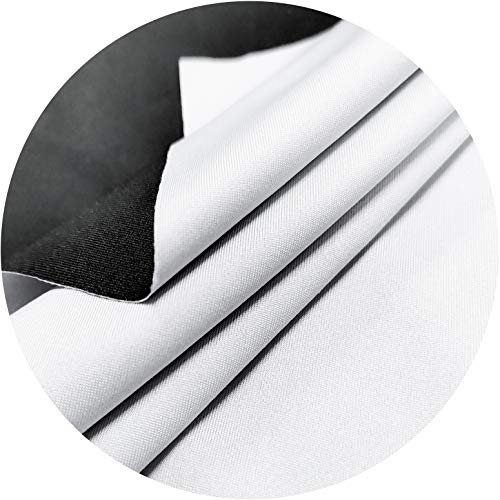 Yandood Écran de projection en polyester élastique à faire soi-même - 150 x 266,7 cm - Pour écran de projection 16:9 maximum de 330,2 cm - Dos noir - Tissu textile 4K Ultra HD