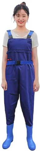 Women Hunting Chest Waders With Boots,Fishing Waders With Pockets With Belt,Wading Pants Crosswater,Waterproof,Breathable,for Fly Coarse Sea Fishing,Leisure,Gardening,Outdoor Hunting