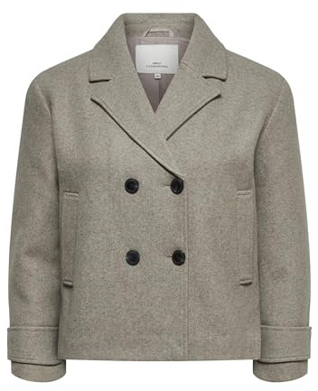 ONLY Carmakoma Damen Carfreja Life Short Db Jacket OTW Noos, Mocha Meringue, 50 EU