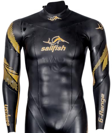 sailfish® våtdräkt män | G-Range 9 triathlon dräkt för idrottare | Premium högpresterande dräkt för simning och triathlon | Ultralätt neopren för maximal flexibilitet