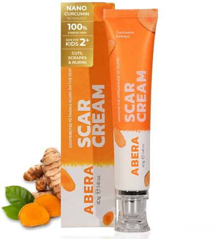 Abera Scar Removal Cream for Body & Face - Nano-Tech Skin Repair for Surgical Scars, Keloids & Stretch Marks - Fades Dark Spots & Acne Marks - Intensive Formula for Old & New Scars (1.41 Oz Per Item)
