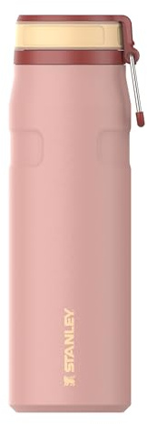 Stanley 1913 Flip Straw 2.0 Stainless Steel Water Bottle with Straw 0.7L - 10 Hours Cold - 2 Days Ice Cream - Stainless Steel - BPA Free - Leak Proof - Dishwasher Safe - Peach Rose