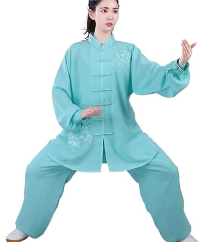 Vêtements Tai Chi en coton et lin brodés de fleurs, costume d'arts martiaux Kung Fu, ensembles veste pantalon Sport Pour hommes et femmes