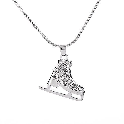 LIKGREAT Collier à breloques pour patinage artistique exquis pour filles, Métal