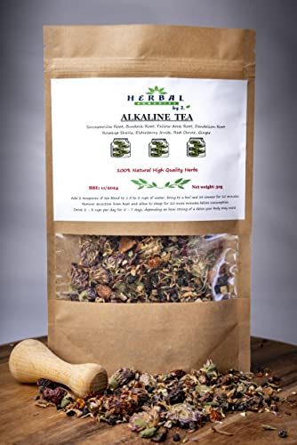 Alkaline Tea Detox Complex Herbal Tea 50g Sarsaparilla Burdock Dandelion PH BALANCE Herbal Remedies by J.