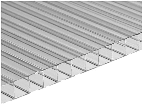 Ezooza Lot de 10 plaques polycarbonate alvéolaire 6 mm A3 transparent