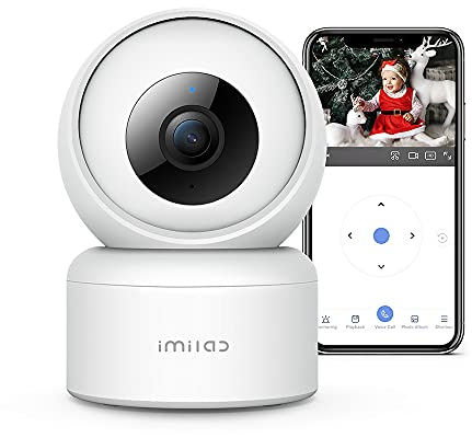 Imilab C20 Pro 2K Cámara de Seguridad WiFi inalámbrica para Interiores, cámara de 360°, visión Nocturna, Audio bidireccional, detección de Movimiento, Seguimiento Inteligente de bebés/Mascotas