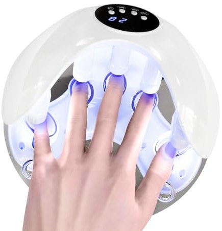 FOLAI Lampada uv led unghie, USB ricaricabile e con funzione di accumulo di energia LED lampada da unghie UV, unghie da forno di trattamento rapido per unghie domestiche e saloni