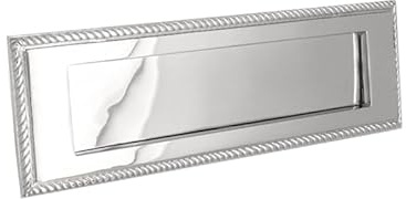 Infinity Decor Plaque postale style géorgien en laiton massif poli avec mécanisme à ressort lourd – pour portes d'entrée extérieures