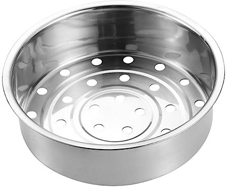 HEALEEP Cesta de Vapor Inoxidable para Cocción Vapor de Carnes Dim Sum y Rejilla Vaporera con Calentamiento Uniforme y Drenaje