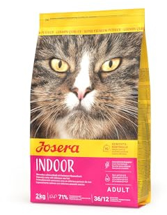 JOSERA Indoor Cat (1 x 2 kg) | Vuxen | Premium torrfoder för vuxna steriliserade katter | kornfritt recept | måttlig fetthalt för viktkontroll | med fjäderfä | 1-pack