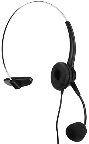 KIMISS RJ9 Telefonheadset för Callcenter | Professionellt Monoheadset med Brusreducerande Telefon för Kontorsbruk