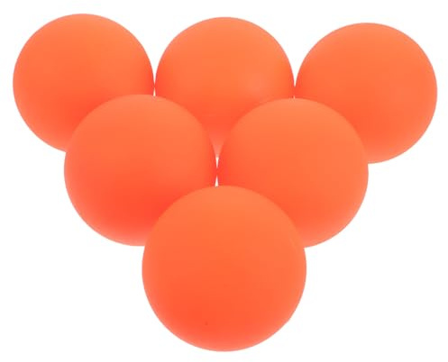Toyvian 6 St Street Hockeybollar Lågstudsande PVC för Utomhusspel Väderbeständiga Hållbara och Högsynliga Bollar för och Hårda Ytor Orange