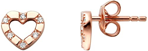 Esprit Ohrringe ESER01351300 Damen Ohrstecker Herz mylove Rose Weiß Zirkonia