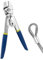 QWORK® Pince à sertir les câbles en acier inoxydable, pour sertir câbles métalliques, jusqu'à 2.2 mm, avec poignées antidérapantes et fonction de coupe