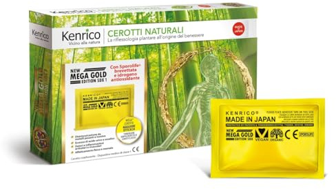 KENRICO Made in Japan - MEGA GOLD SDX 1-6 Cerotti Disintossicanti con Sporolife Brevettata e Idrogeno Antiossidante - Detox Pads