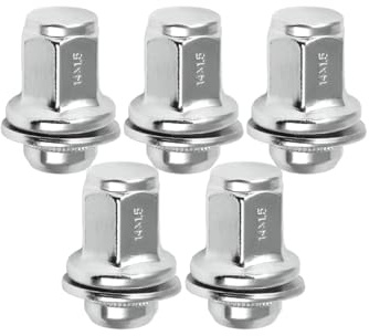 Oispyer M14x1.5 Chrome Wheel Lug Nut 22mm Hex Compatible with 1998-2025 Toyota Land Cruiser Sequoia Tundra bZ4X Lexus LX470 LX570 Nissan Armada NV1500 NV2500 NV3500 QX56 QX80 (5PCS)