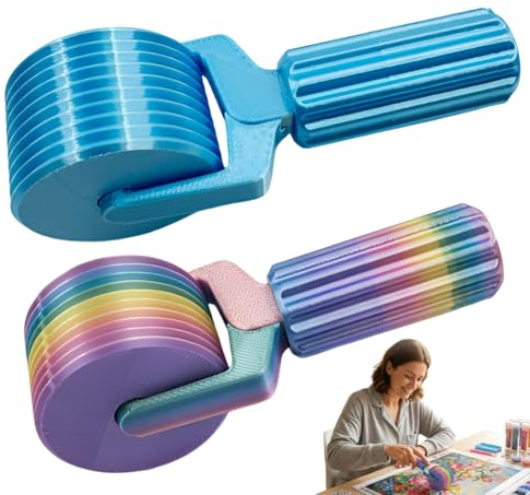 OIXYA 2pc Diamond Roller Presswerkzeug,diamond painting roller, Detachable Rhinestone Tool, Diamantkunst Rollwerkzeug, Tragbar Andruckroller Zubehör 10,5x4x2,8cm