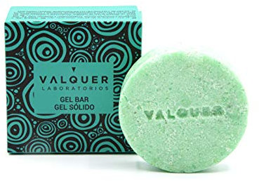 Valquer Gel Sólido Summer para Piel Dañada y Seca. Limpia, Repara e Hidrata Consiguiendo un Tacto Suave y Natural con Extracto y Aceite de Coco Natural. Vegano. 50 g.