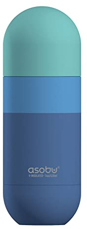 ASOBU - ORB - Edelstahl Isolierflasche mit Trinkbecher SBV30 pastel blue Divers