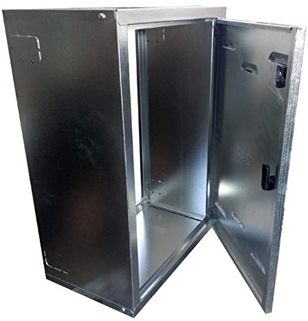 Cassetta in kit per contatore gas (PUGLIELLI SRL certificata ISO 9001:2015) acciaio zincato 6/10 (60 x 40 x 25)