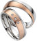 Schmuck Depot Eheringe Partnerringe Verlobungsringe Edelstahl mit Zirkonia + Gravur Antragsringe Trauringe Eheringe silber rosé | 8012
