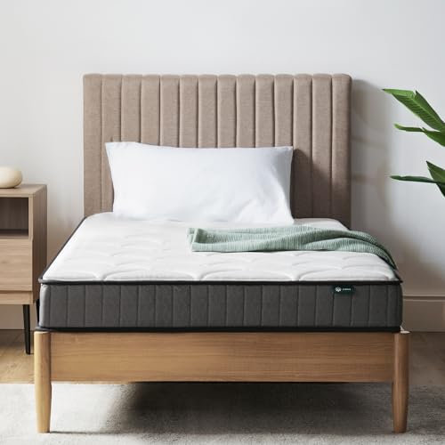 Zinus 3ft Single Mattress Memory Foam & Pocket Spring - (90 x 190 cm) - 6'' Height - Medium Firmness - Skin -friendly Hybrid Mattress - Orthopaedic Support - OEKO-TEX Certified - Designed in UK