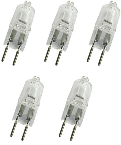 DLEDMOP Ampoules G6.35 Ampoule halogène 50W Dimmable G6.35 Ampoule JC Type GY6.35 Culot bi-broche AC/DC 12V Blanc chaud 2700K Ampoules à capsule asymétrique 10W 5PCS