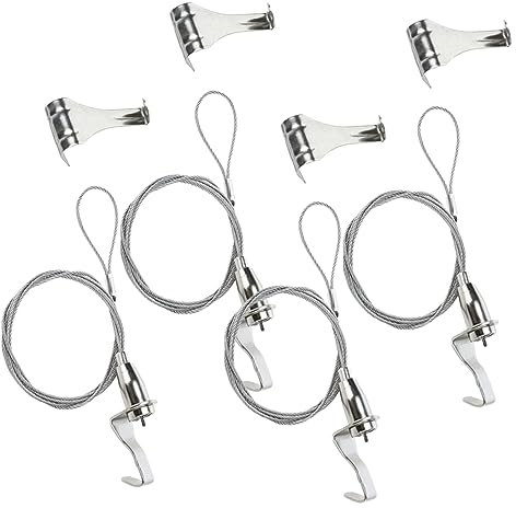 OKUMEYR 4 Juegos Cuerda Para Colgar Cuadros De Cuerdas Resistentes De Acero Para Colgar De Fotos Manualidades Herramienta Para Pared