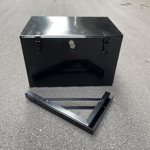 Boîte à Outils en Aluminium pour Semi-Remorque avec Poignée et Serrure - Coffre à Outils Robuste et Résistant Aux Intempéries pour Remorque à Plateau, Coffre à Outils pour Benne de Camion(60x45x47cm/2