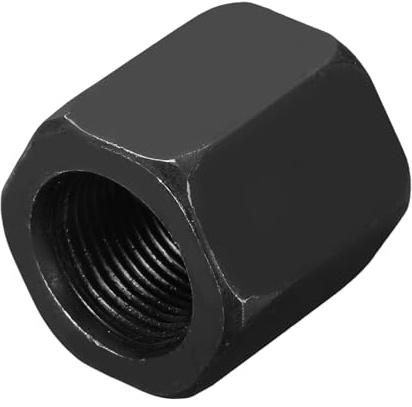sourcing map M20x1.5mm Pitch Hex Coupling Nuts, 32mm / 1.3 Length Grade 10.9 Carbon Steel Fully Threaded Rod Coupling Nut Stud Fine Thread Pipe Connector Fasteners, Black