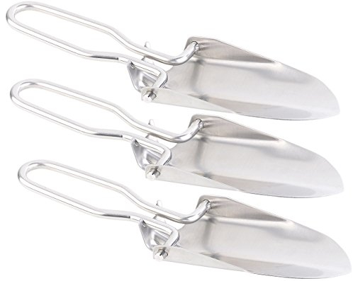 Semptec Urban Survival Technology Klappspaten klein: Klappbare Mini-Handschaufel, ultrakompakt, Edelstahl, 3er Set (Klappschaufel klein, Mini-Camping-Spaten, Gürteltasche)