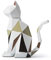 HAUCOZE Katze Skulptur Deko Tier Geschenk Figuren Modern Statue Arts Polyresin 19cm