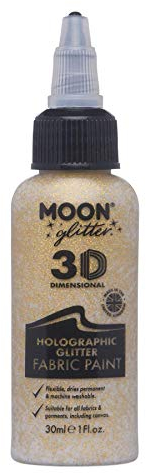 Moon Glitter - Pintura holográfica para Tejidos - 30ml - Dorado