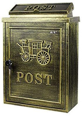 RANRANJJ An der Wand befestigter großer Briefkasten Kreative europäische E-Mail-Villa Garden Room Exterior Regensicherer Briefkasten Briefkasten (Color : C)