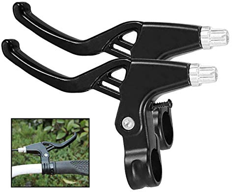 TheStriven 2 Stück Fahrradbremsgriff Lenker Bremsen Fahrrad Handgriff Bremshebel Kinderfahrrad Universal Fahrrad Bremsgriff Bremshebel bmx Fahrrad Bremsgriffe für Meisten Fahrräder (Schwarz)