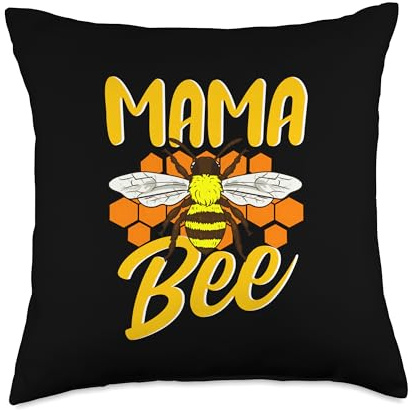 Beekeeper Design For Honey Bees Lover - Mama Bee Throw Pillow