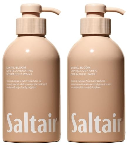 Saltair Body Wash 2-Pack – Santal Bloom – Moisturizing Body Wash with Monoi Oil and Cupuacu Butter – Scented Shower Gel for Women and Men – 2x 17oz – Vegan, Cruelty-Free, Paraben-Free